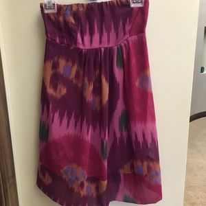 Strapless mini dress